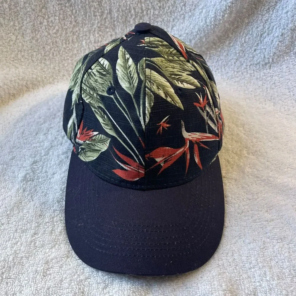 Mens Womens Tropical Floral Baseball Cap 100% Cotton Hawaiian Sun Hat